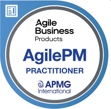 Agile practitioner, project management logo