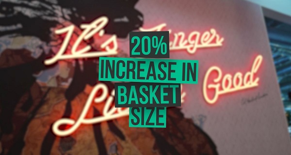 Kiosk 20% increase in basket size